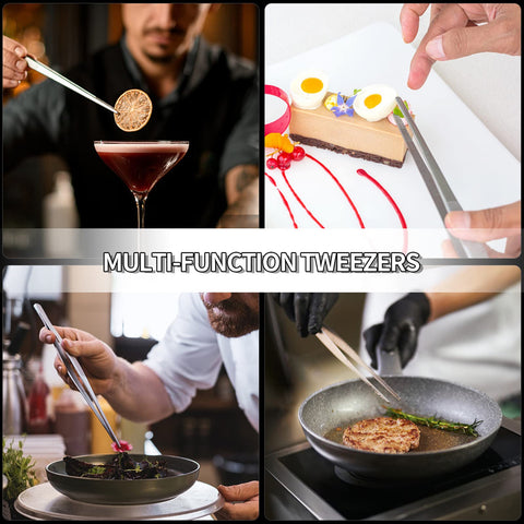 MSY BIGSUNNY Pinzas de Cocina 12 Pulgadas – Puntas Finas y Serradas