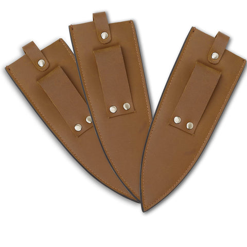 Qchengsan Funda para Cuchillo de Cuero Vacuno 8.2 x 2.2 pulgadas - Protección Universal para Cuchillos de Chef