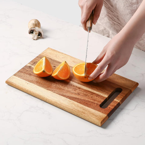 YUSOTAN tabla de acacia con grano natural para presentación