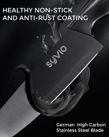 Conjunto de Cuchillos syvio Block — 15 Piezas con Funda y Afilador