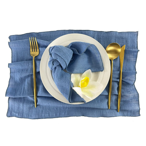 EHLDekol Servilletas de gasa 6 unidades 16x16 pulgadas – Algodón natural suave para bodas y fiestas
