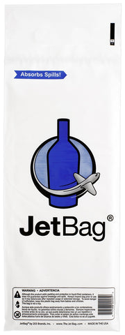 JetBag Bold - Protección absorbente original para botellas de vino en viaje (6 Bolsas Reutilizables) Hecho en EE. UU.