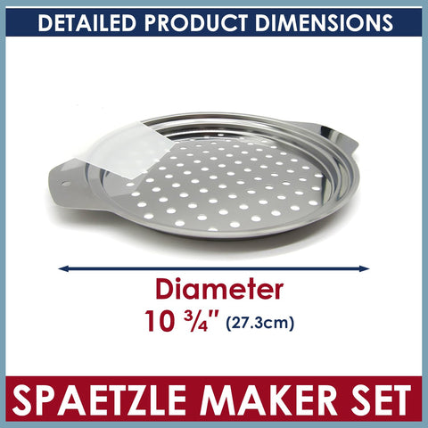 KEISSCO Spaetzle Maker de Acero Inoxidable con Tapa y Raspador