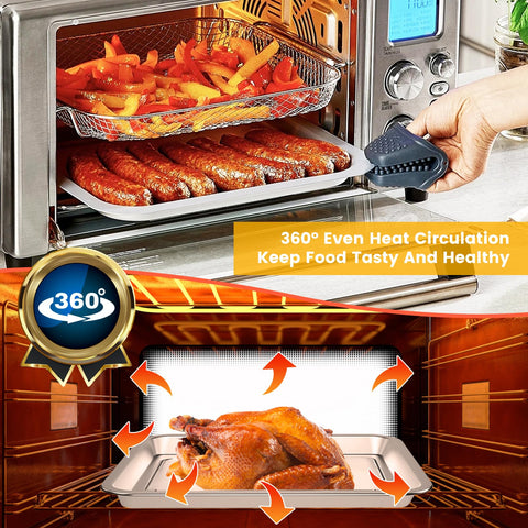 ZuKaYeHome Sartén para Freidora de Aire 12x10 – Parrilla de Acero Inoxidable para Emeril Lagasse Everyday 360
