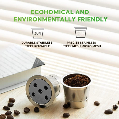 2 Paquetes de Cápsulas Reutilizables de Acero Inoxidable para Keurig Supreme y Supreme Plus – Filtro Universal de 5 Huecos
