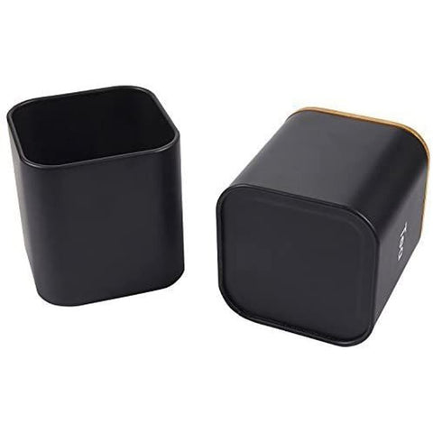 Juvale set de tres latas para té café y azúcar en mostrador.