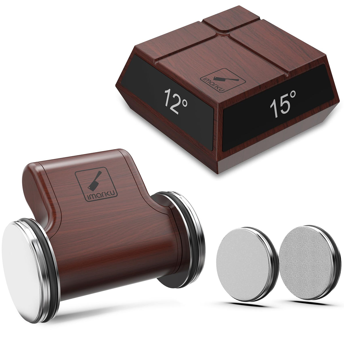 Imarku afilador rodante con disco diamante 400 para afilar cuchillos con resultado suave