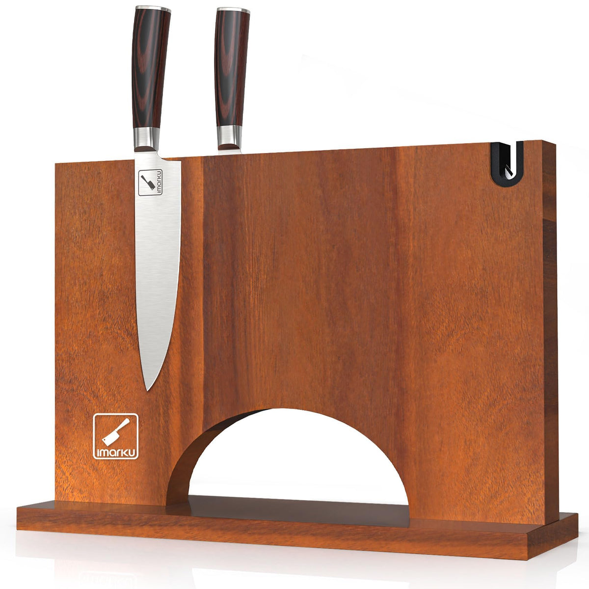 Imarku bloque magnético para cuchillos de doble cara, organización eficiente en encimera.