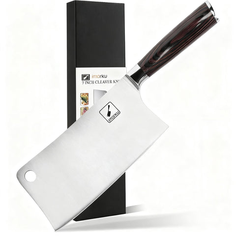 Cincel de carne Imarku 7 pulgadas con hoja ultra afilada para cortes precisos.