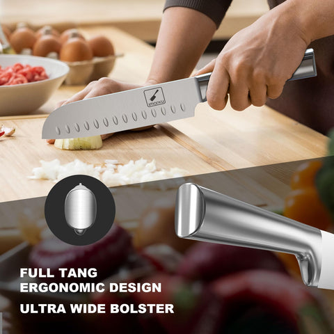 Cuchillo rebanador Imarku ideal para pan y carnes.