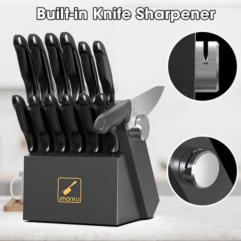 Cuchillo chef imarku de 8 pulgadas con filo preciso para cortes rápidos.