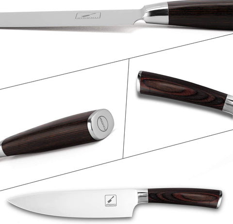 Imarku cuchillo chef acero alto carbono para mayor durabilidad