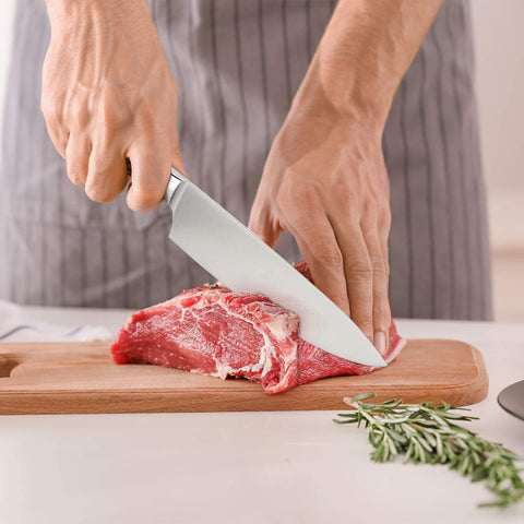 Imarku cuchillo chef acabado brillante anti-tarnish para brillo duradero