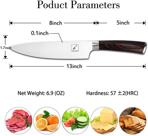 Imarku cuchillo chef para corte de huesos con precisión
