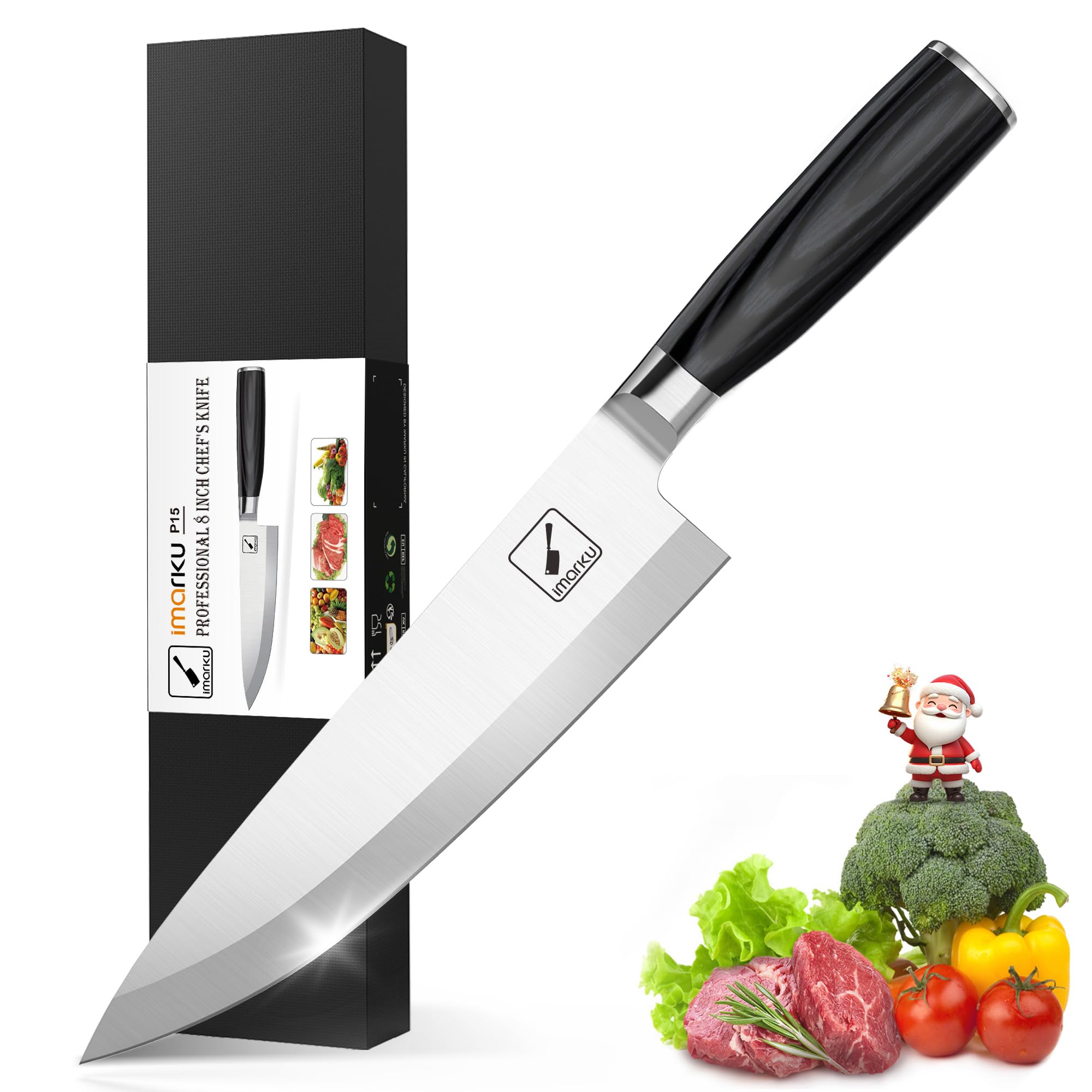Uso diario en la cocina con el cuchillo imarku para picar y filetear.
