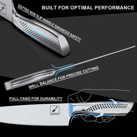 imarku cuchillo deshuesar 6 pulgadas, filo estable para despiece limpio