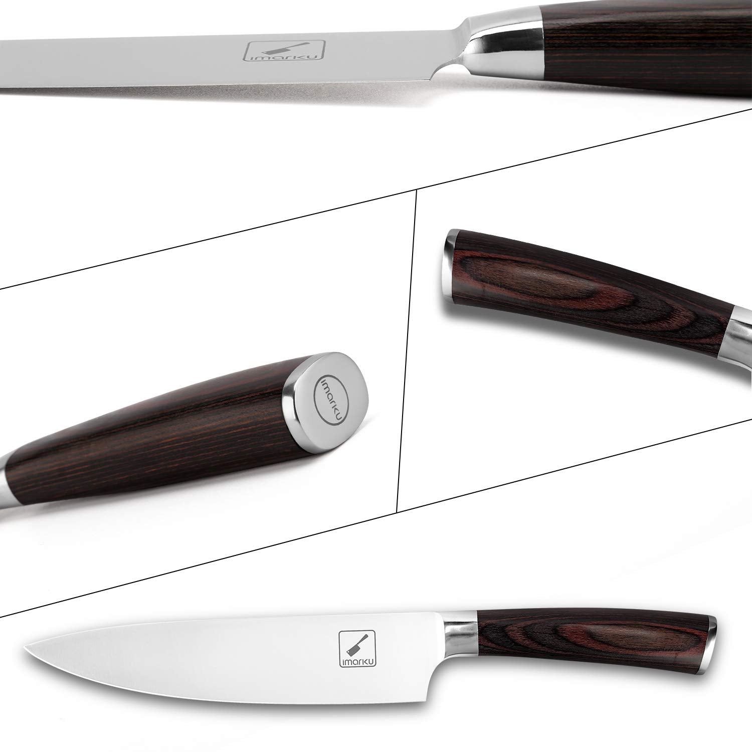 Cuchillo imarku 8" filo ultrafino y afilado para precisión