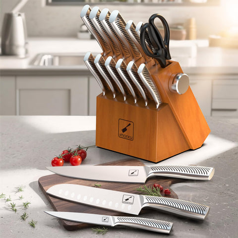Cuchillo para pan imarku 8 pulgadas para cortar pan de forma limpia.