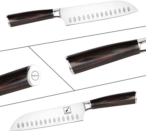 Cuchillo imarku santoku 7 pulgadas – afilado profesional para cocina diaria.