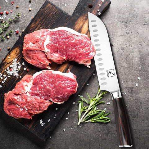 Cuchillo imarku santoku 7 pulgadas – resistente a la oxidación para cocinas modernas.
