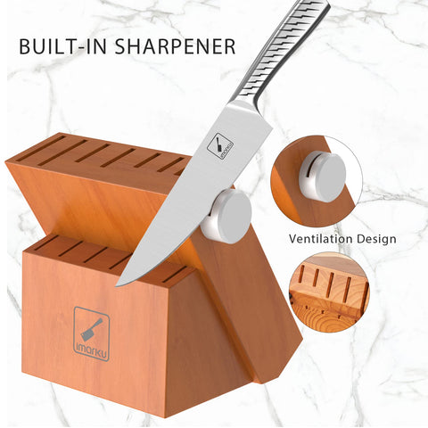 Cuchillo imarku santoku 7 pulgadas para precisión en verduras.