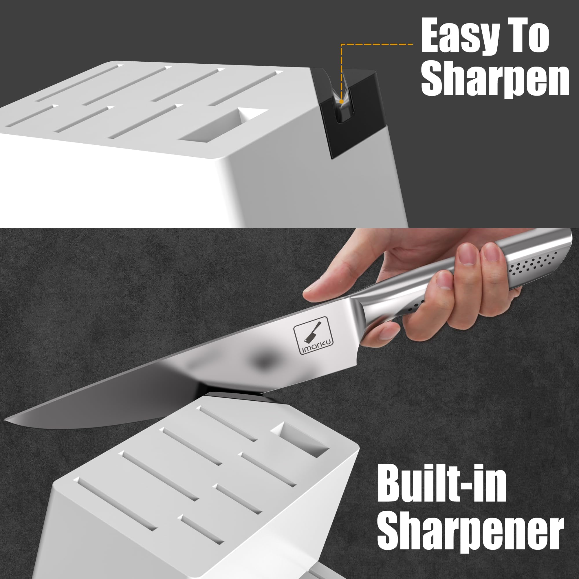 Cuchillo santoku imarku 7 pulgadas para picar.