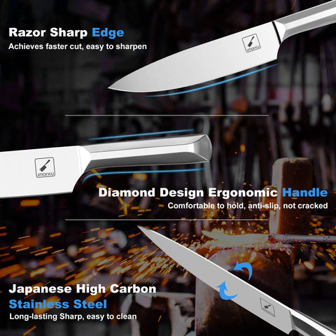 Cuchillo para rebanar Imarku ofrece cortes uniformes para carnes y verduras.