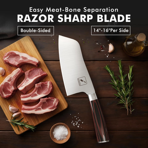 Mango de madera FSC de imarku, agarre ergonómico y cómodo.