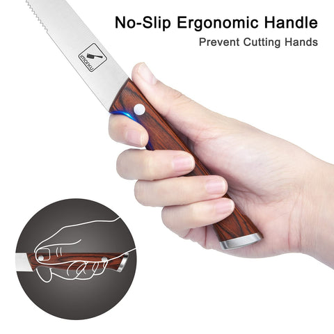 Mango ergonómico de Pakka madera Imarku para un agarre cómodo.