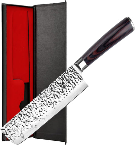 cuchillo nakiri imarku 7 pulgadas con filo afilado para verduras