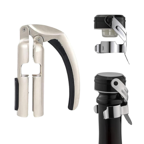 Imbibe & Indulge abrebotellas champán con palanca ergonómica para apertura suave