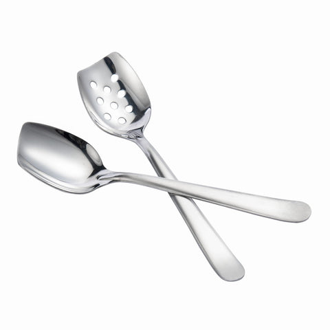 IMEEA cuchara sólida con borde plano de 8 pulgadas, ideal para raspar sartenes.