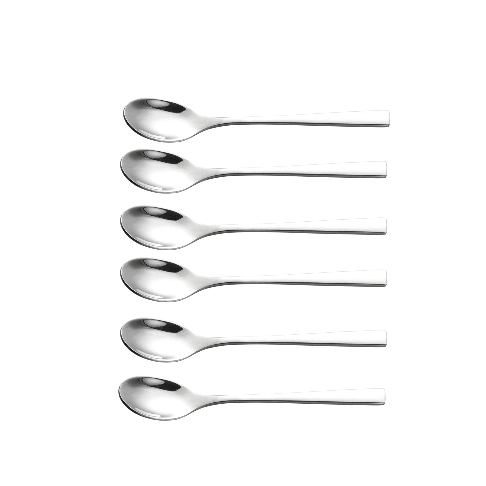 Cucharas demitasse IMEEA de acero 304 con brillo, ideales para espresso diario.