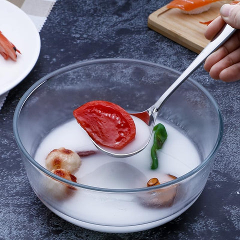 IMEEA Juego de 4 cucharones de acero inoxidable para servir con estilo.