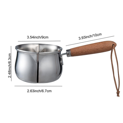 IMEEA Mini Olla con vertido doble para servir leche o salsas