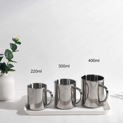 IMEEA tazas de acabado espejo y interior cepillado; fáciles de limpiar y visualmente atractivas.