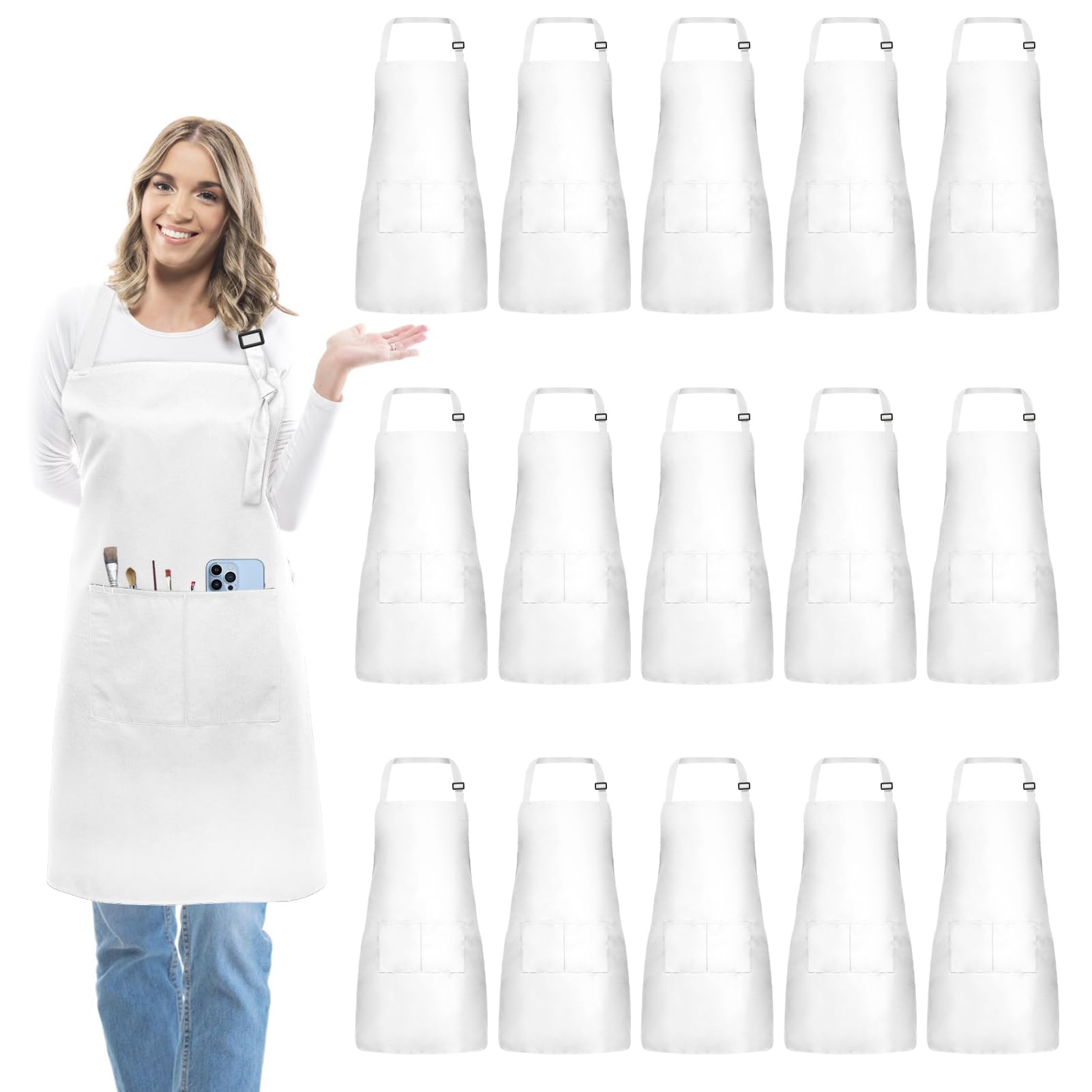 Delantal IMERAGO grande de cocina con bolsillos prácticos para herramientas.