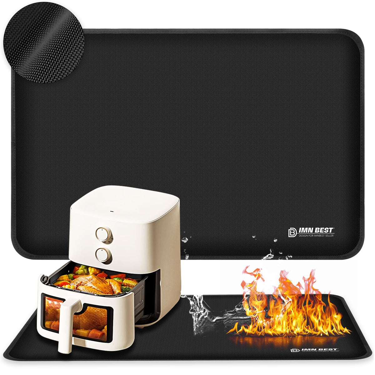 Almohadilla ImnBest resistente al calor para encimera, 23.5x15.5 pulgadas