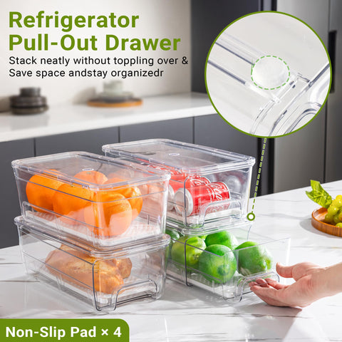 Imncya contenedores alimentos PET aptos para refrigerador y congelador