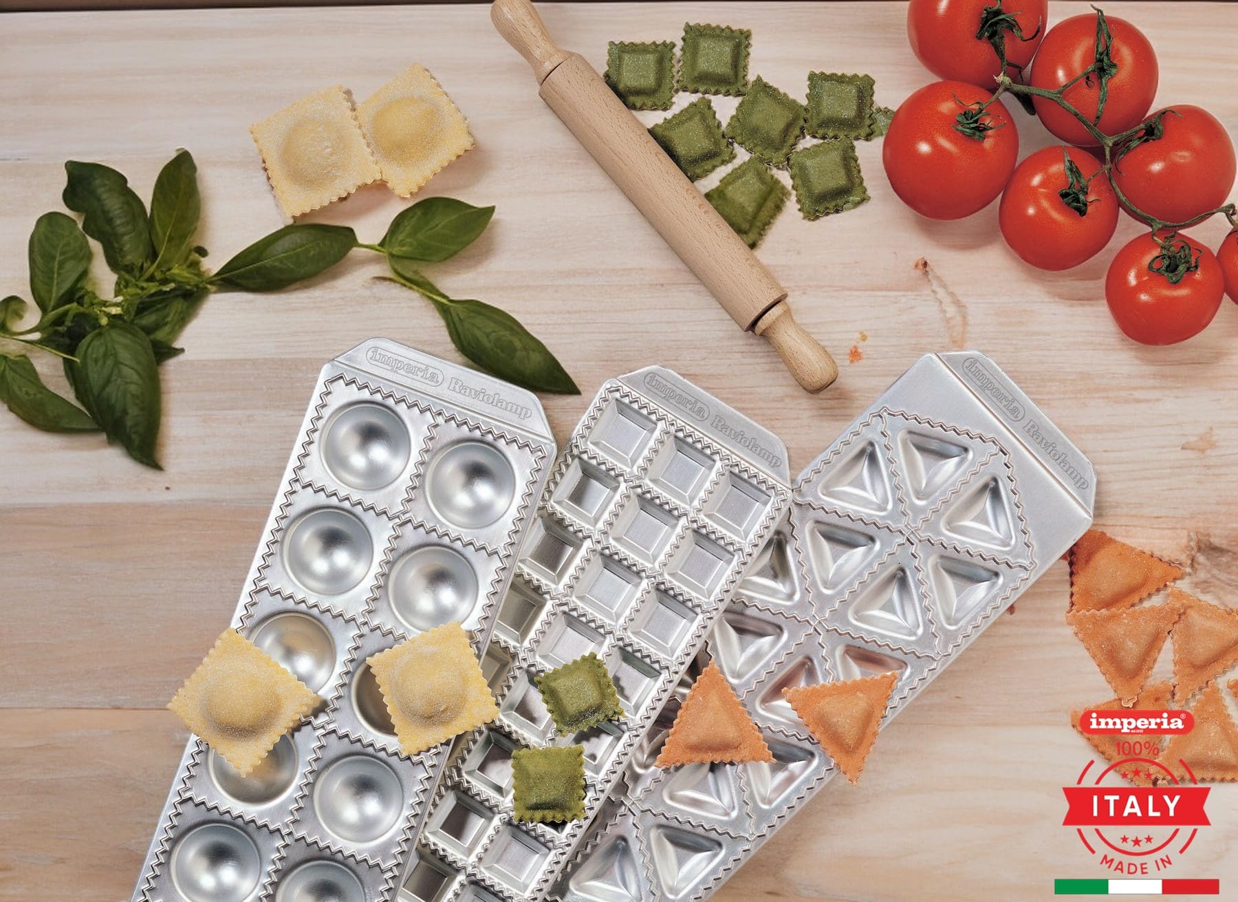 Imperia Raviolamp: ocho tamaños para rellenar y crear distintas formas.
