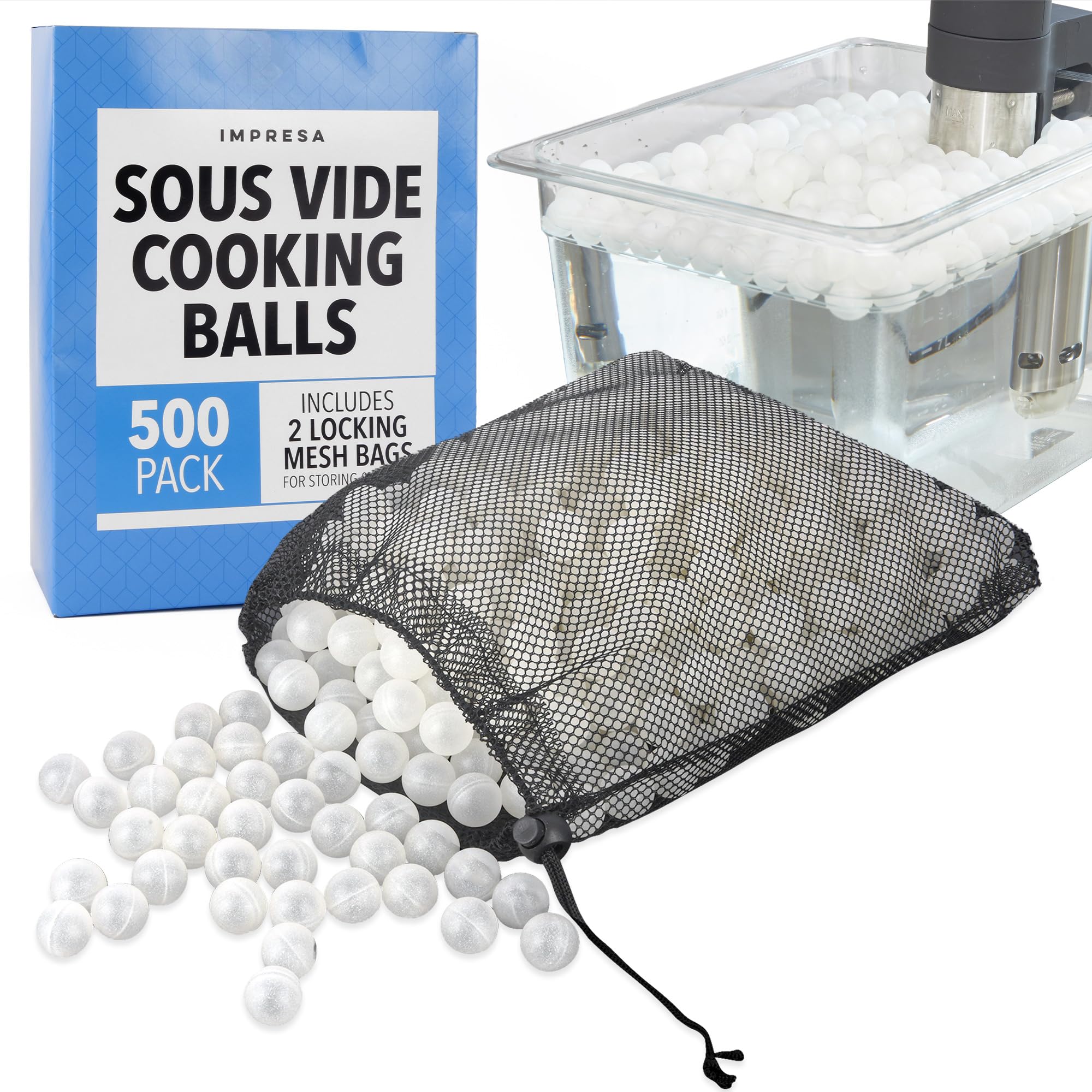 Bolas de sous vide IMPRESA cubren la superficie para reducir evaporación