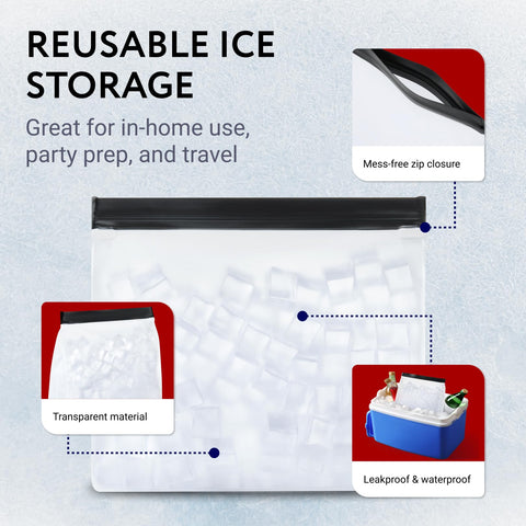 Bolsas transparentes IMPRESA para ver rápidamente el contenido del hielo