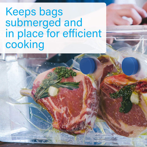 IMPRESA imanes sous vide azules ofrecen durabilidad y seguridad durante la cocción