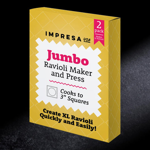 IMPRESA Jumbo Ravioli Maker apto para lavavajillas, limpieza rápida