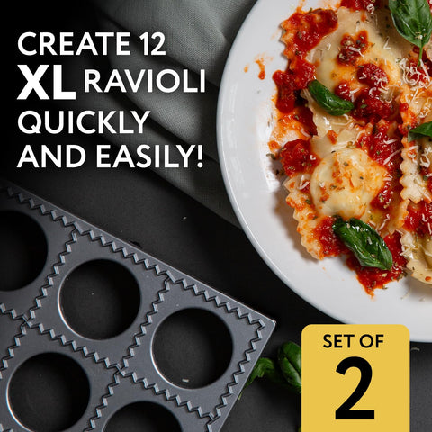 IMPRESA Jumbo Ravioli Maker prensa-pasta para sellado limpio y raviolis uniformes