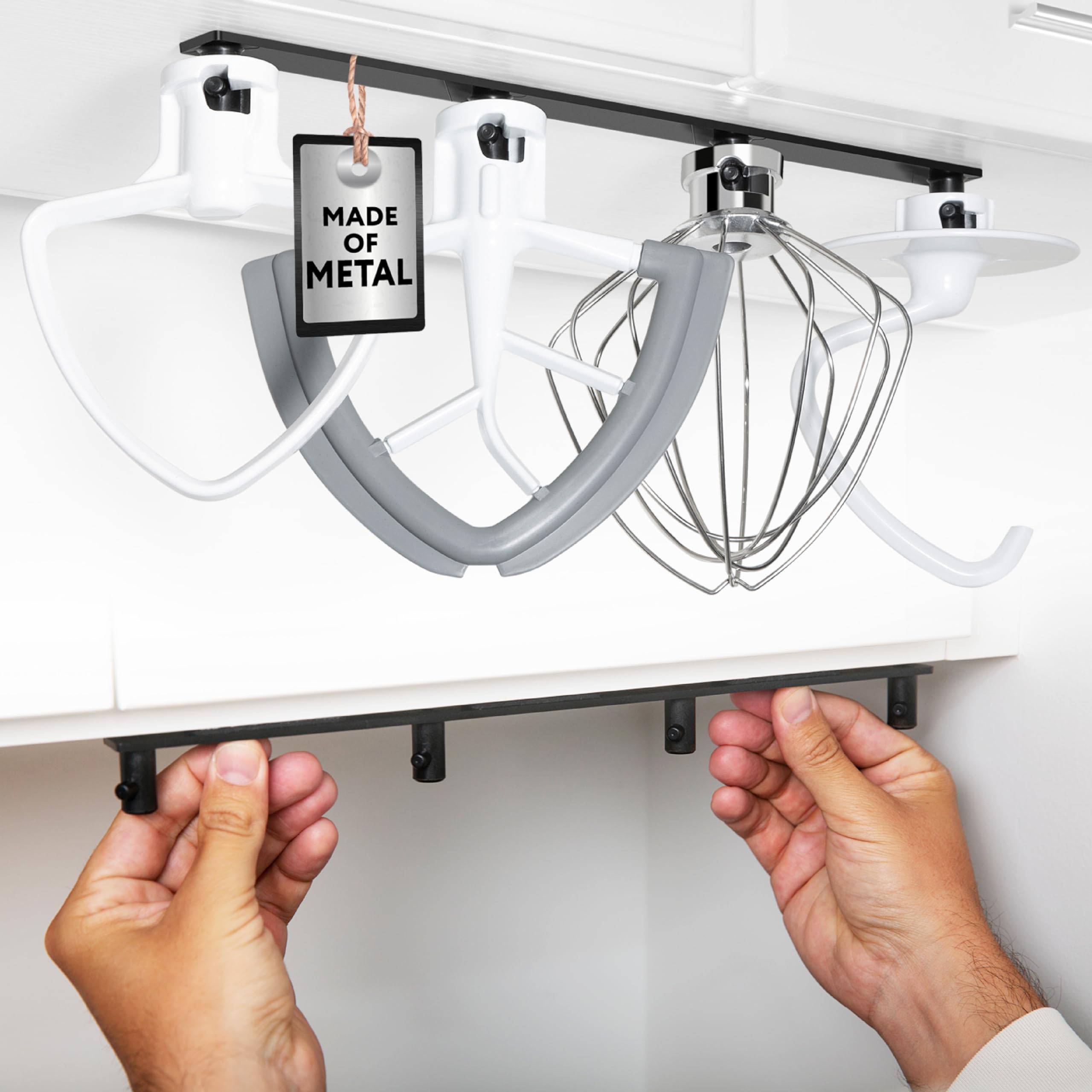 IMPRESA organizador de accesorios para batidora, montaje vertical, ahorro de espacio en la cocina