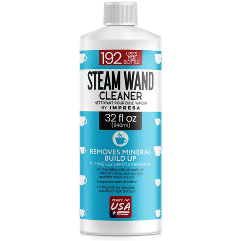 IMPRESA varita de vapor 32 oz limpia la acumulación mineral para un rendimiento óptimo.