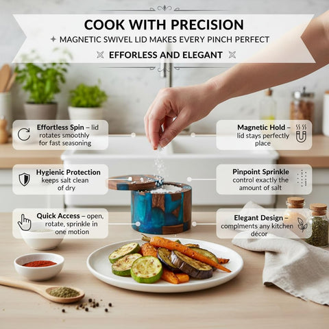 INARTISA Namakdani contenedor-especias-sal organiza sabores con estilo.