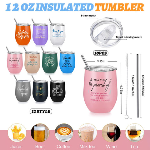Conjunto Inbagi de 10 vasos, ideal para agradecer a empleados y colegas.