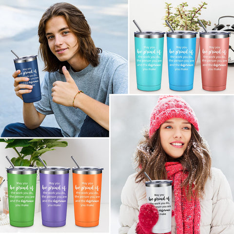 Inbagi set 12 vasos termicos colores vibrantes para uso diario.